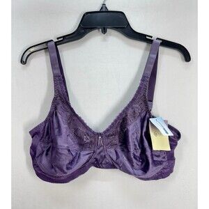 Trulife Barbara CoolMax Mastectomy Bra Size 44C Purple Lace Wire Free #210 NEW